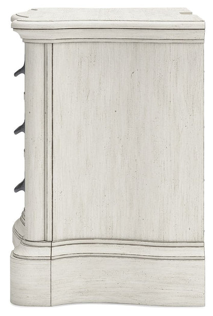 Arlendyne - Three Drawer Night Stand - Antique White - The Sleep Loft - Online Mattress Showroom NYC