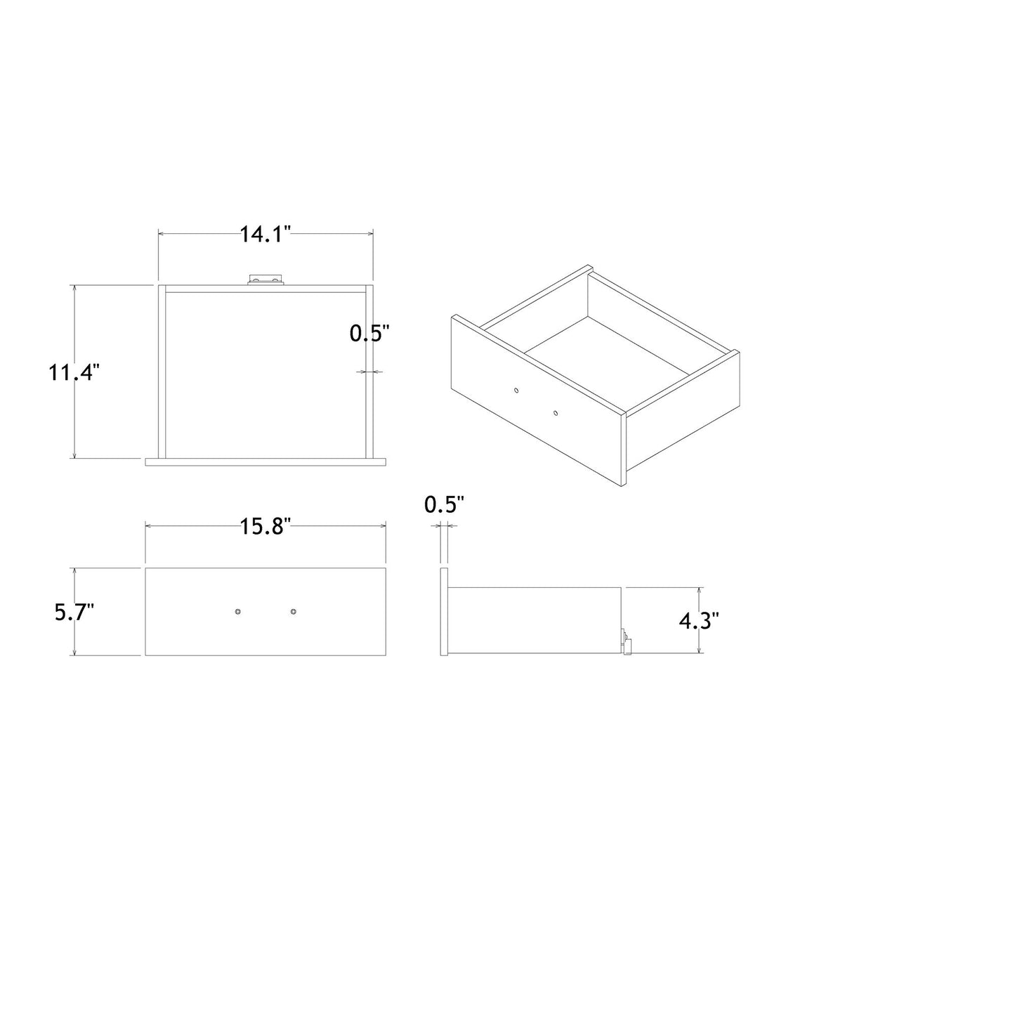 Charlston - Nightstand With LED - The Sleep Loft - Online Mattress Showroom NYC