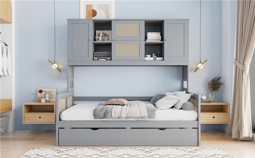Daybed And All In One Cabinet And Shelf - The Sleep Loft - Online Mattress Showroom NYC
