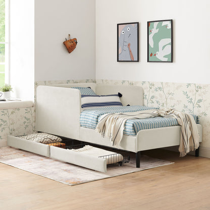 Upholstered Platform Bed Frame With 2 Storage Drawers And Adjustable Sofa Bed - The Sleep Loft - Online Mattress Showroom NYC