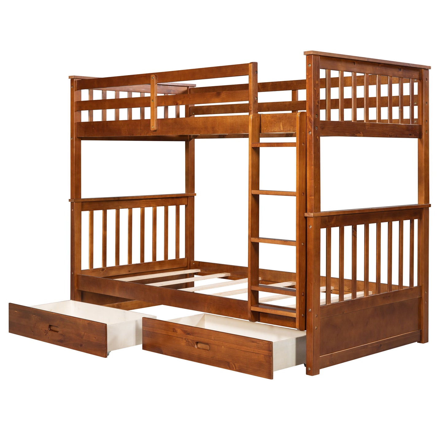 Bunk Bed With Ladders And 2 Storage Drawers - The Sleep Loft - Online Mattress Showroom NYC