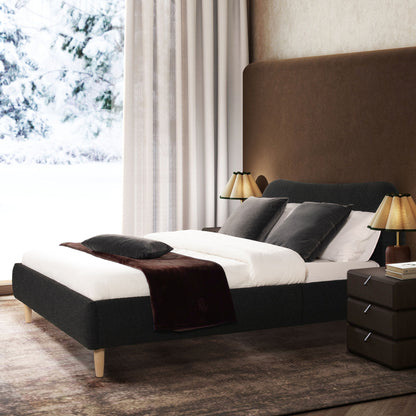 Roman - Curved Headboard Upholstered Platform Bed - The Sleep Loft - Online Mattress Showroom NYC