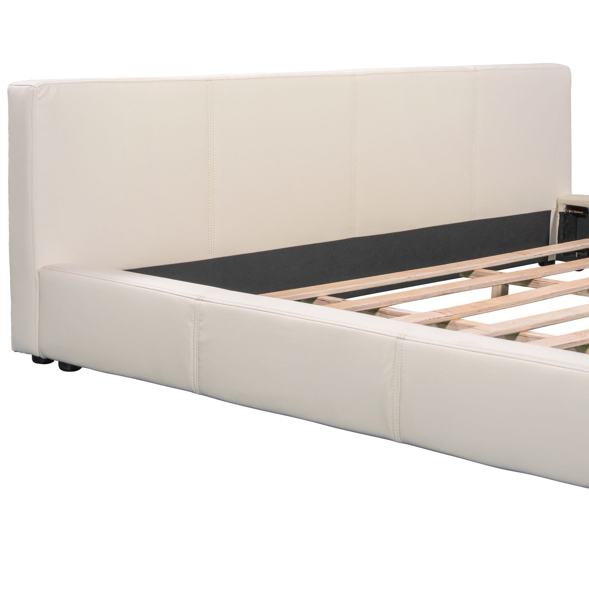 Stylish Upholstered Bed With Birch Wood Frame - The Sleep Loft - Online Mattress Showroom NYC