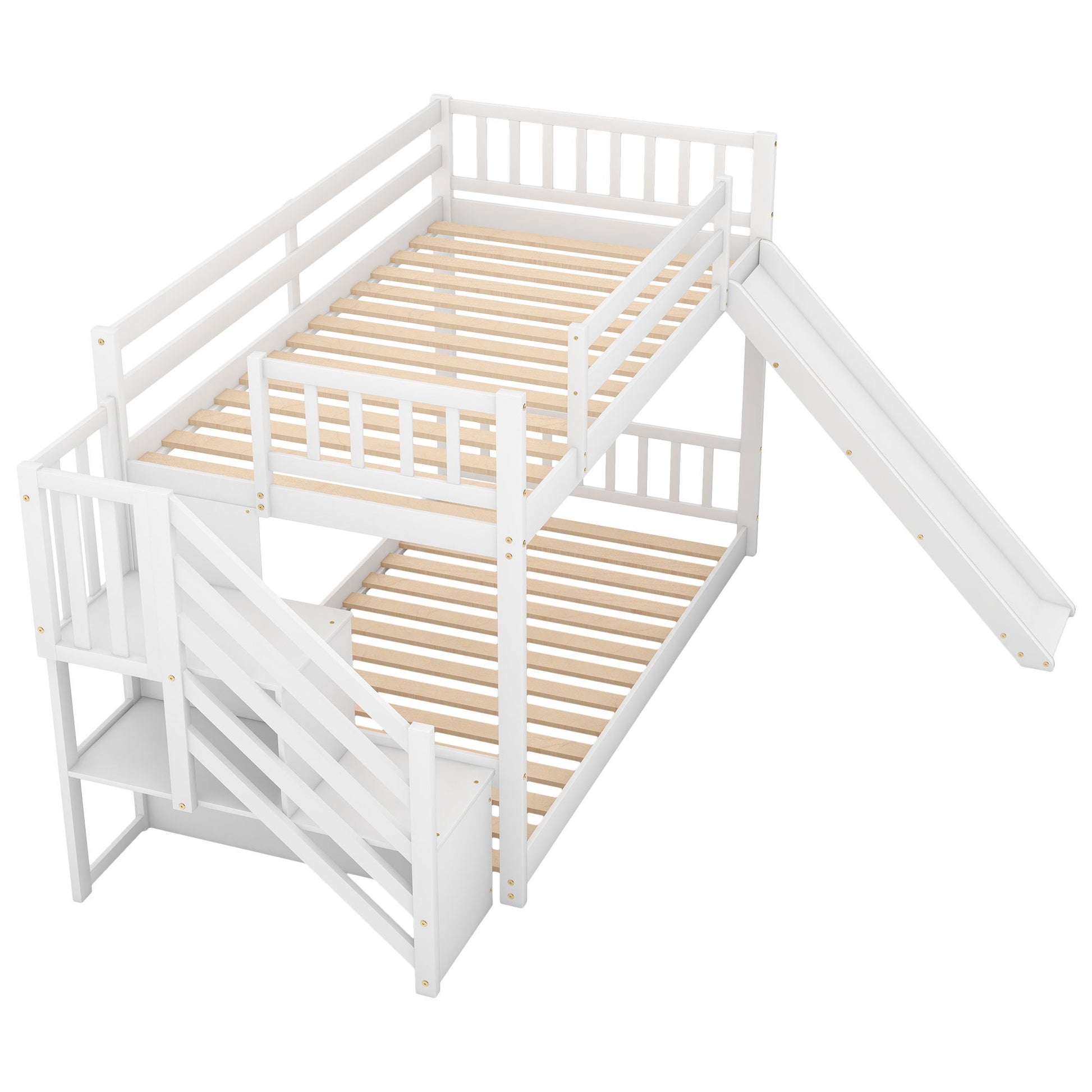 Bunk Bed With Convertible Slide And Stairway - The Sleep Loft - Online Mattress Showroom NYC