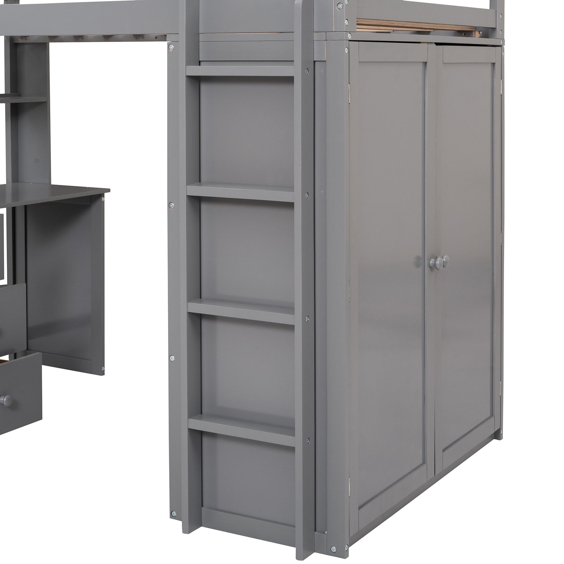 Loft Bed With Drawers, Desk, And Wardrobe - The Sleep Loft - Online Mattress Showroom NYC