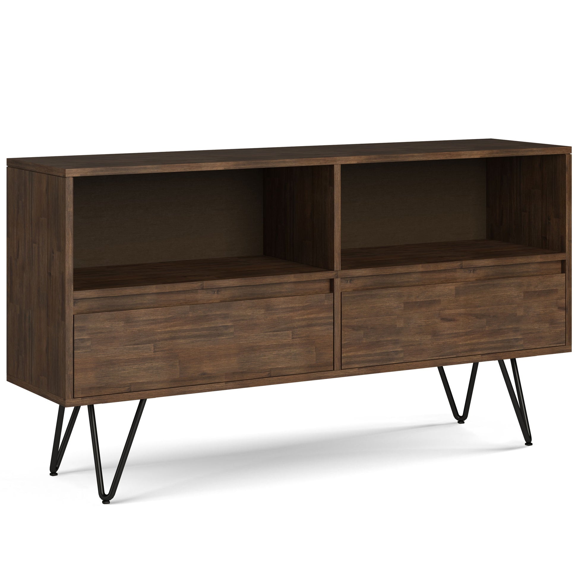 Chase - Low Bookcase - Rustic Natural Aged Brown - The Sleep Loft - Online Mattress Showroom NYC
