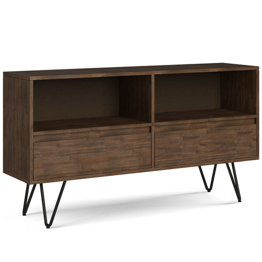 Chase - Low Bookcase - Rustic Natural Aged Brown - The Sleep Loft - Online Mattress Showroom NYC