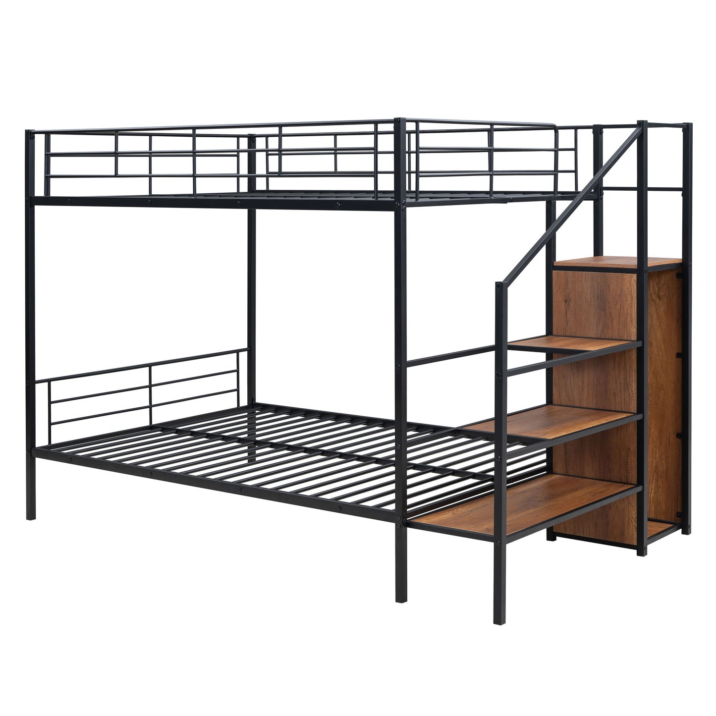 Bunk Bed With Lateral Storage Ladder And Wardrobe - The Sleep Loft - Online Mattress Showroom NYC