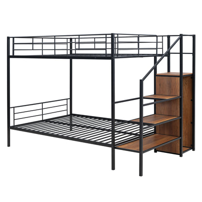 Bunk Bed With Lateral Storage Ladder And Wardrobe - The Sleep Loft - Online Mattress Showroom NYC