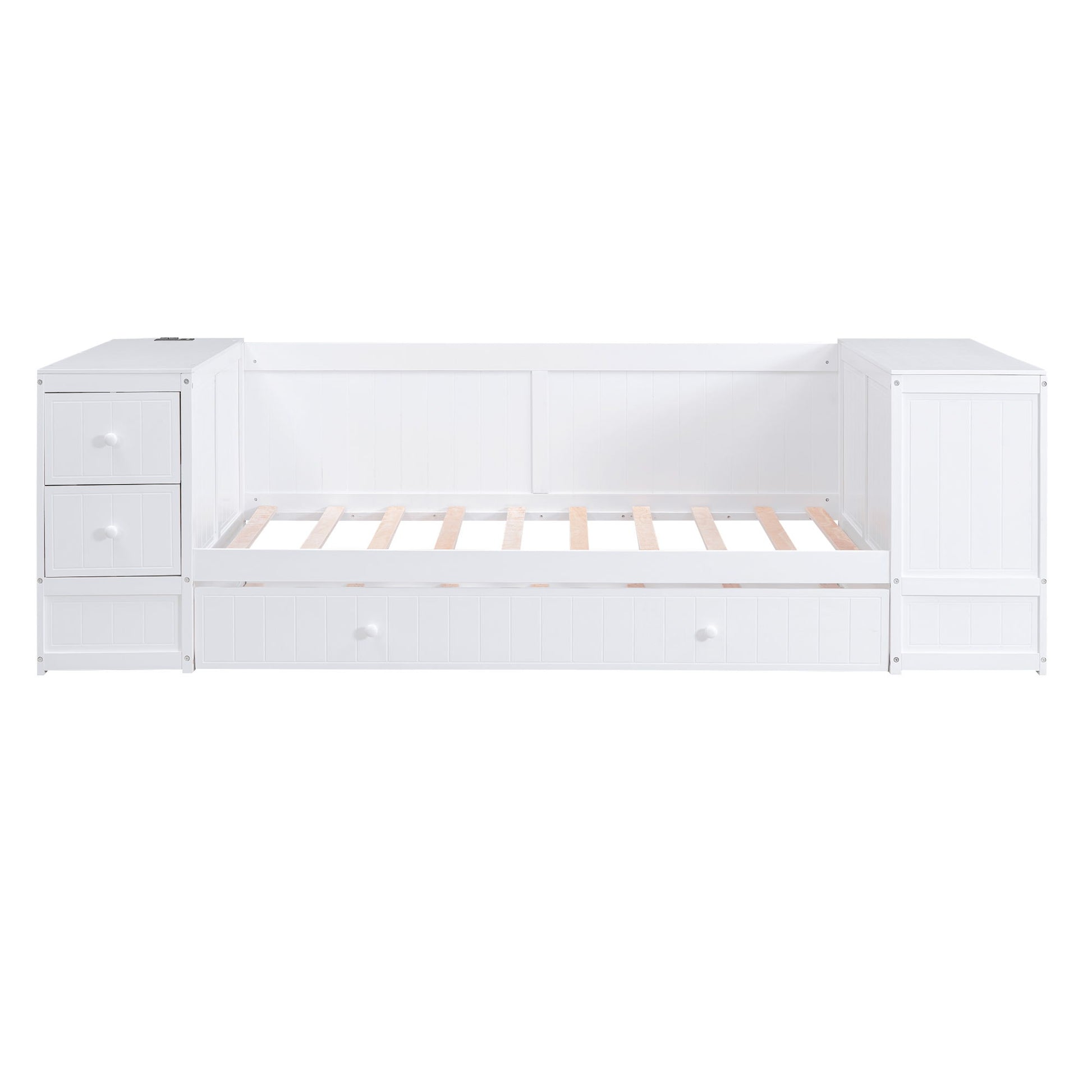 Daybed With Storage Arms, Trundle And Charging Station - The Sleep Loft - Online Mattress Showroom NYC
