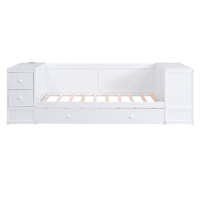 Daybed With Storage Arms, Trundle And Charging Station - The Sleep Loft - Online Mattress Showroom NYC
