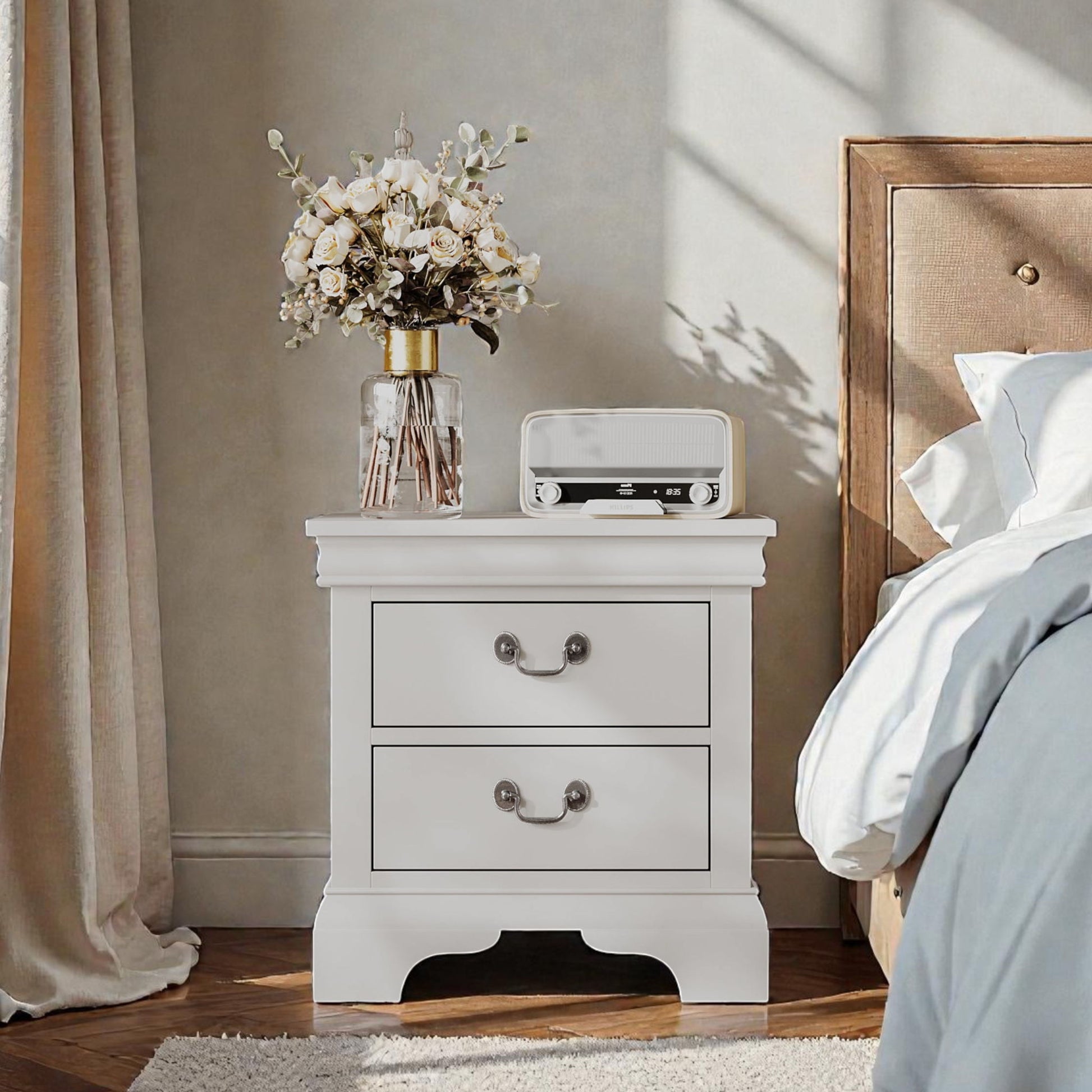Nightstand With 2 Drawers - The Sleep Loft - Online Mattress Showroom NYC