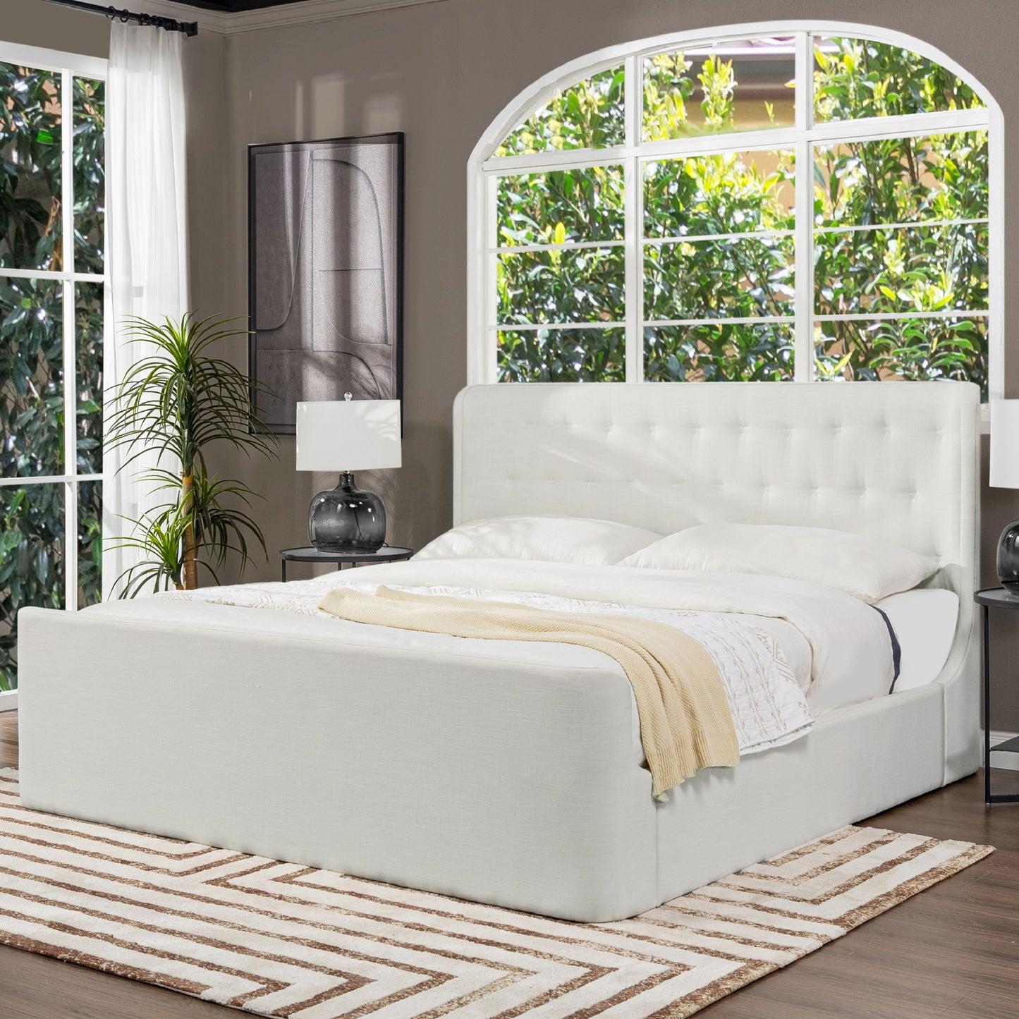 Brooks - Contemporary Tufted Shelter Platform Bed - The Sleep Loft - Online Mattress Showroom NYC