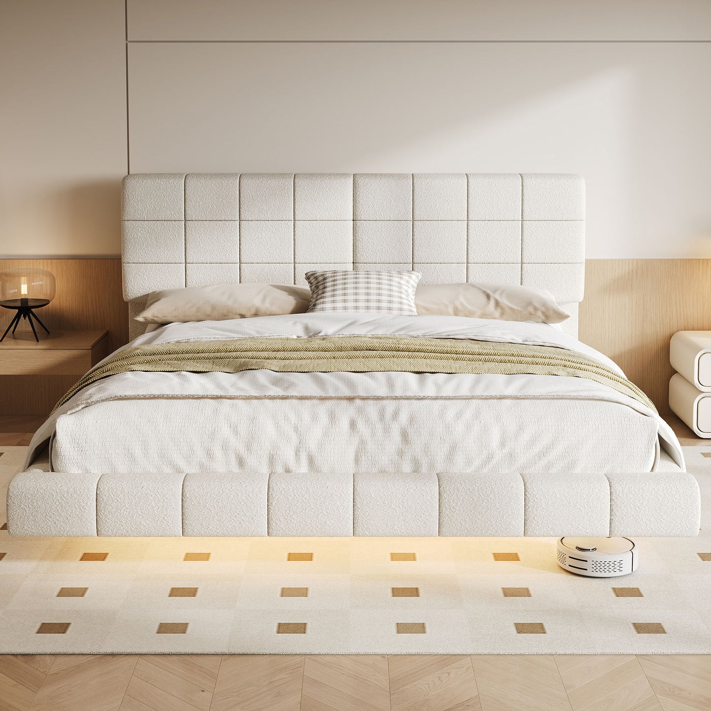 Floating Bed With Light, Soft Touch Surface - The Sleep Loft - Online Mattress Showroom NYC