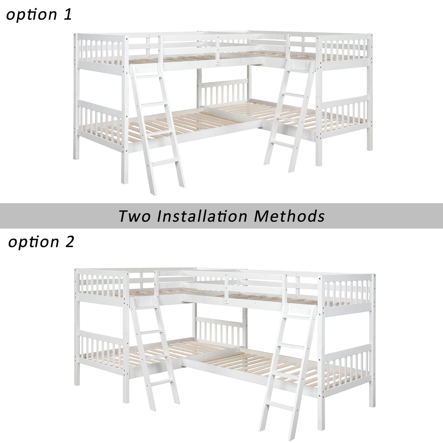 L Shaped Bunk Bed With Ladder - The Sleep Loft - Online Mattress Showroom NYC