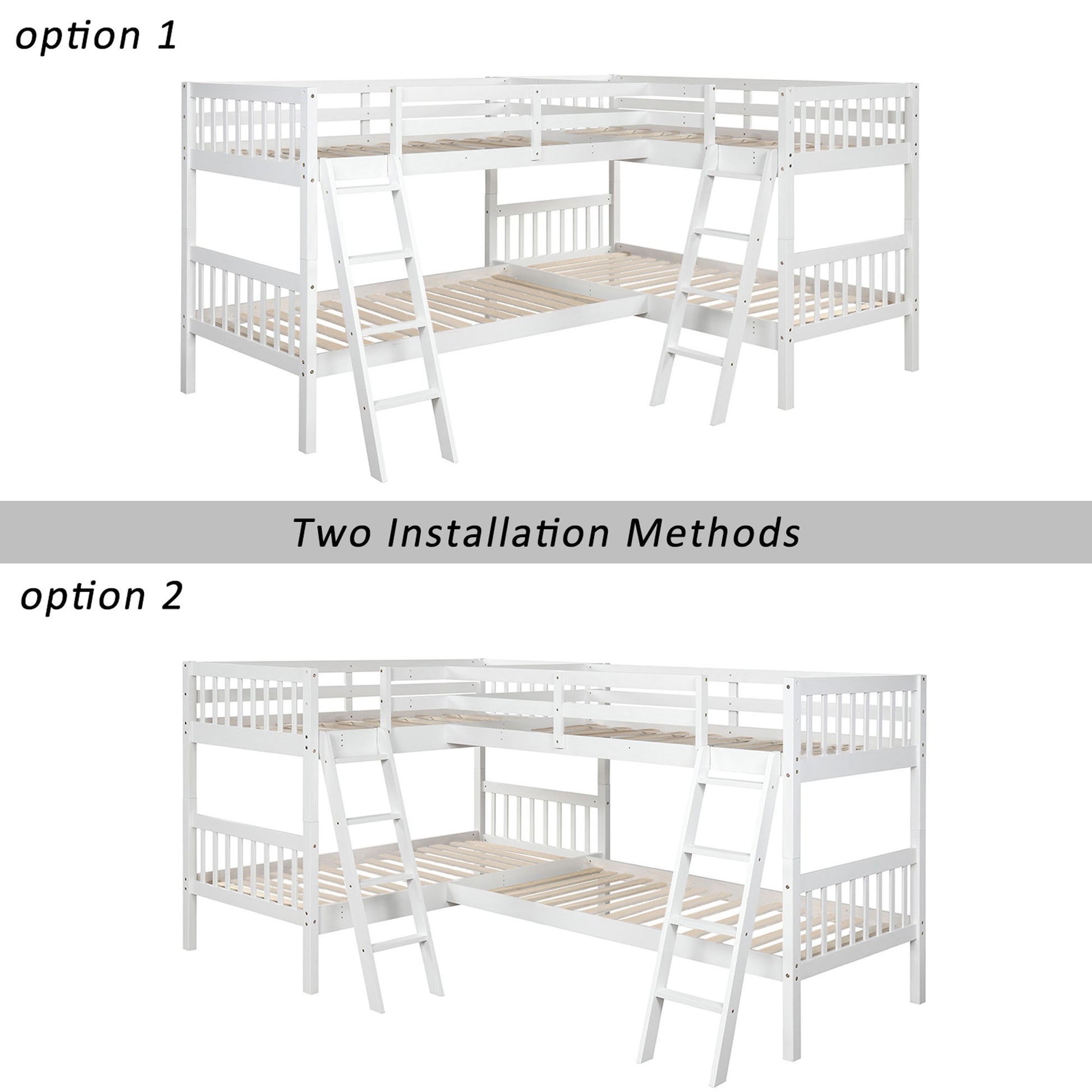 L Shaped Bunk Bed With Ladder - The Sleep Loft - Online Mattress Showroom NYC