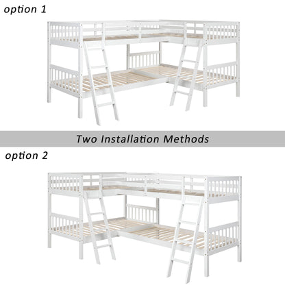 L Shaped Bunk Bed With Ladder - The Sleep Loft - Online Mattress Showroom NYC