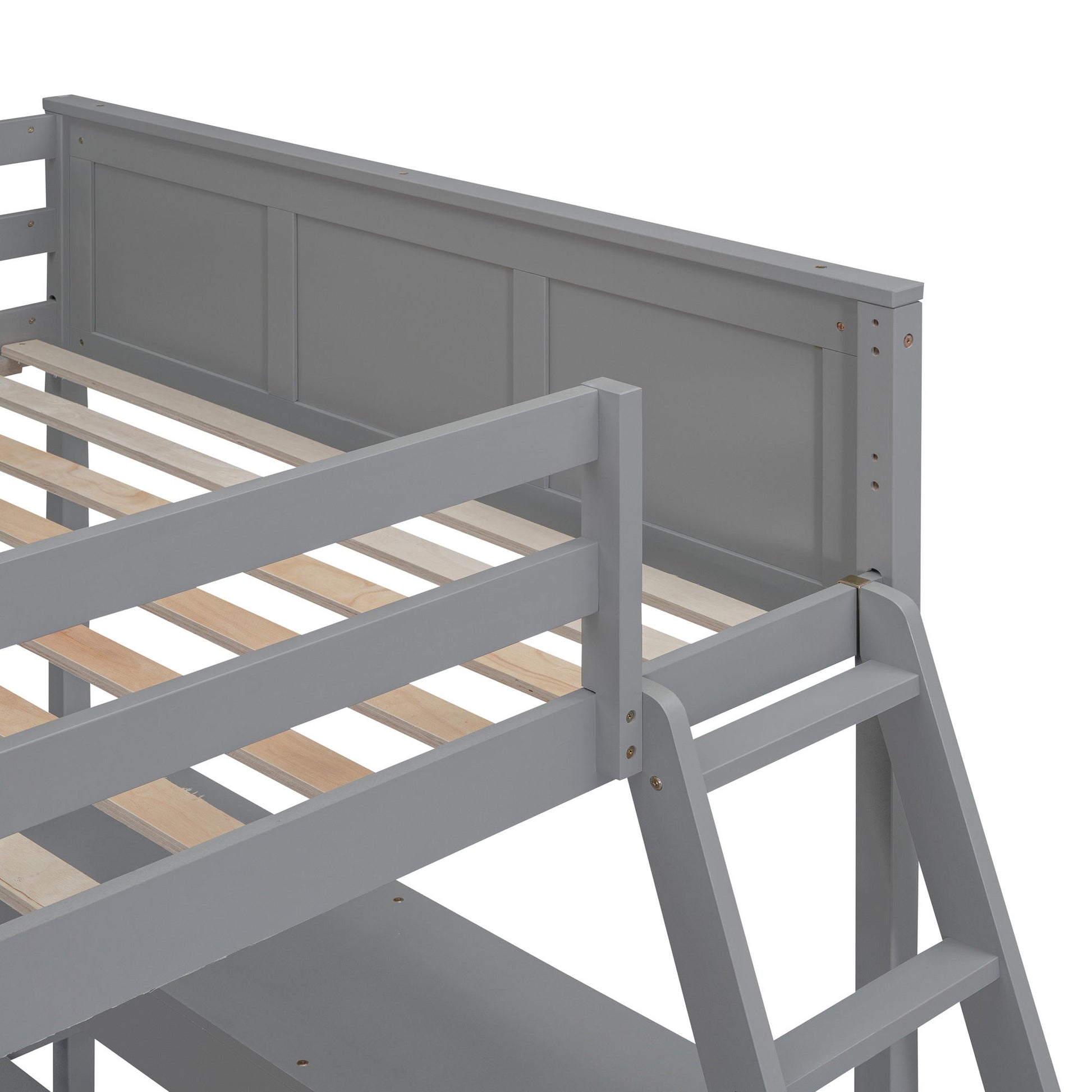Full Over Full Bunk Bed With Desk - The Sleep Loft - Online Mattress Showroom NYC