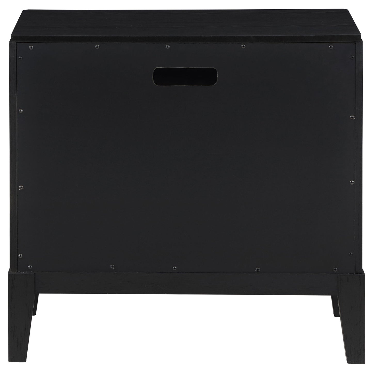 Mason - 2 Drawer Nightstand With Fluted Design - Black - The Sleep Loft - Online Mattress Showroom NYC