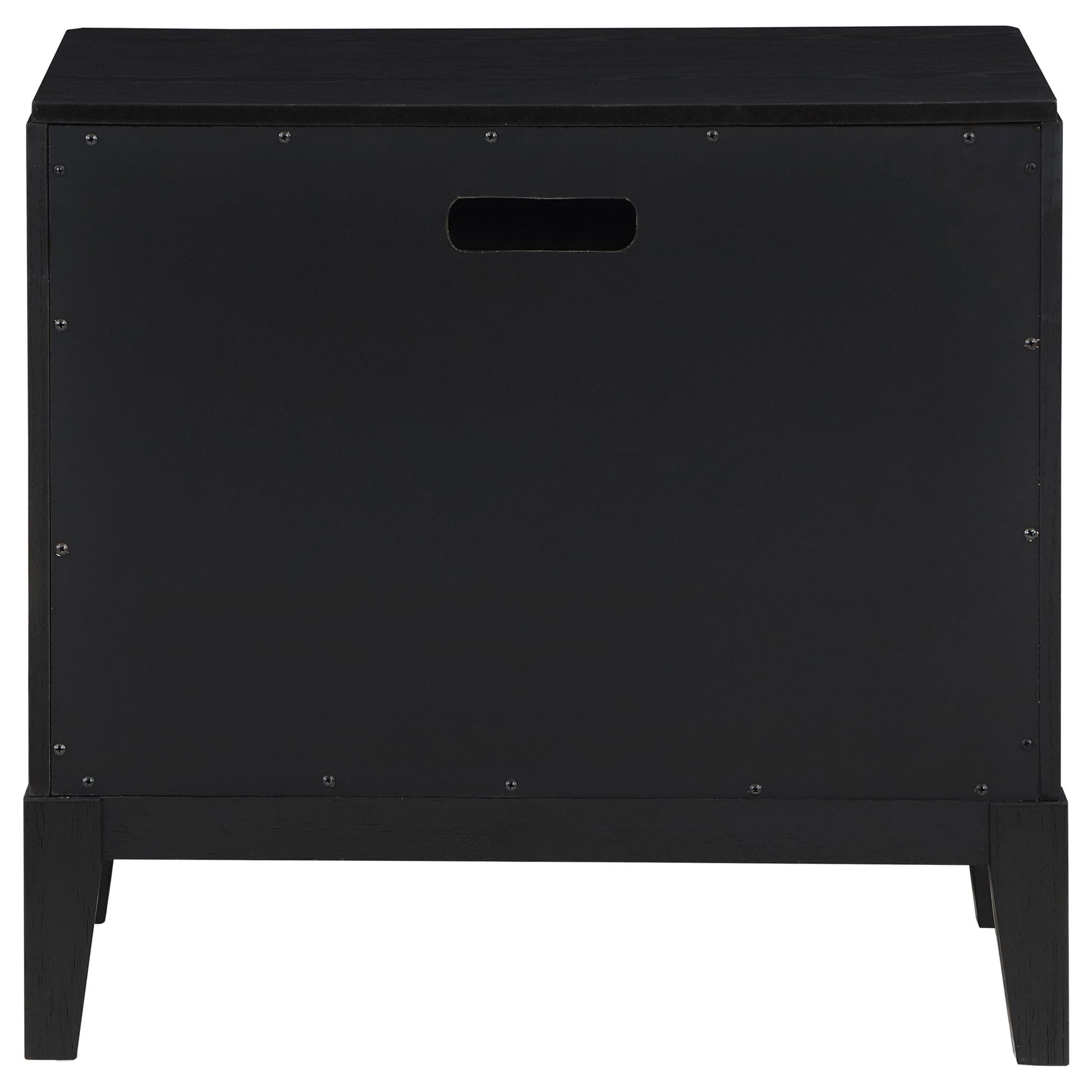 Mason - 2 Drawer Nightstand With Fluted Design - Black - The Sleep Loft - Online Mattress Showroom NYC