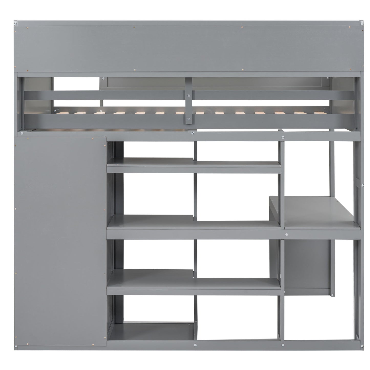 Loft Bed With Built In Desk, Storage Shelves, And Wardrobe - The Sleep Loft - Online Mattress Showroom NYC