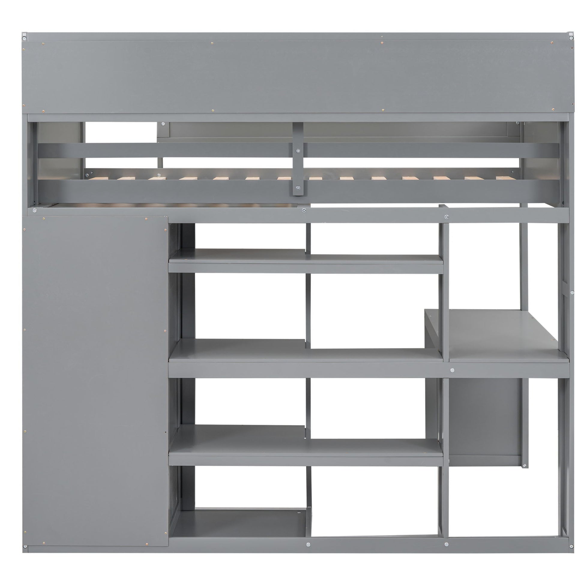 Loft Bed With Built In Desk, Storage Shelves, And Wardrobe - The Sleep Loft - Online Mattress Showroom NYC