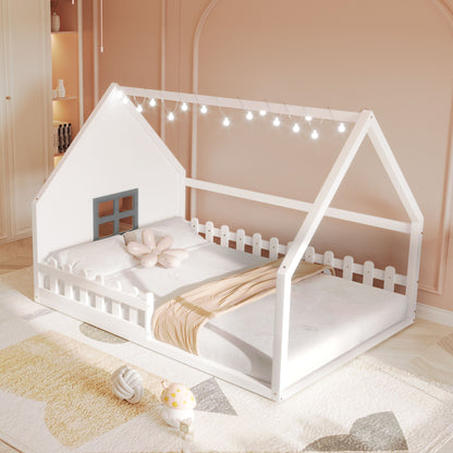 House Bed With Window And Fence - The Sleep Loft - Online Mattress Showroom NYC
