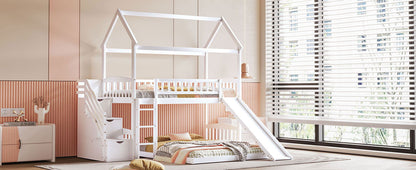 House Bunk Bed With Slide - The Sleep Loft - Online Mattress Showroom NYC