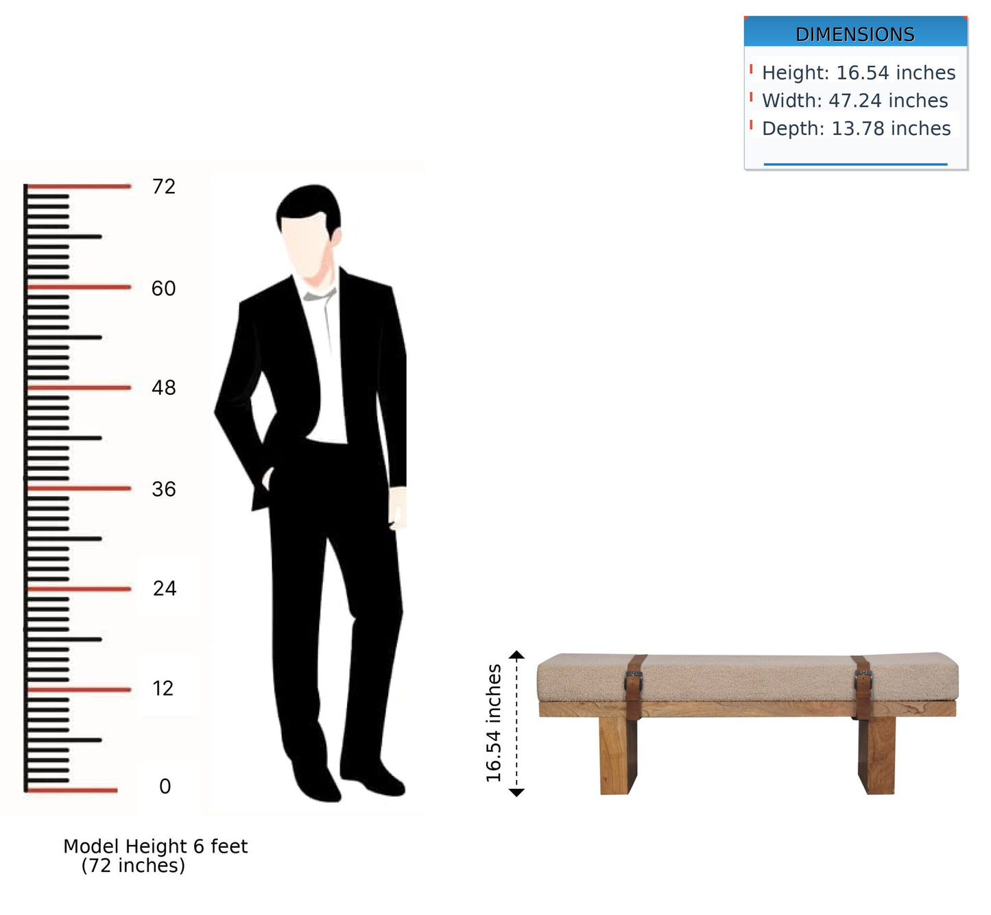 Belmont - Bench - Oak - The Sleep Loft - Online Mattress Showroom NYC