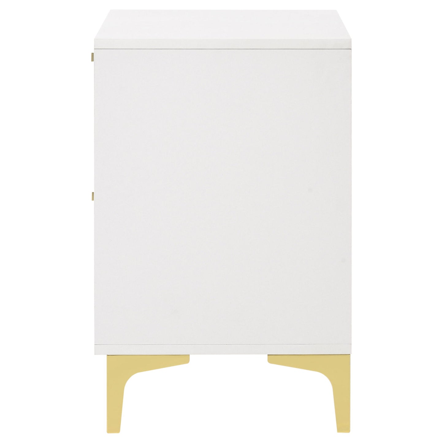 Karena - 2 Drawer Rectangular Nightstand - White - The Sleep Loft - Online Mattress Showroom NYC