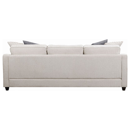 Mcloughlin Upholstered Sloped Arm Sectional Sofa Platinum