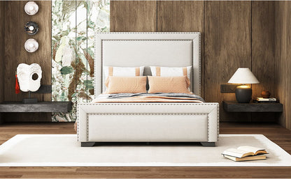 Upholstered Bed With Slats Support, No Box Spring Needed - The Sleep Loft - Online Mattress Showroom NYC