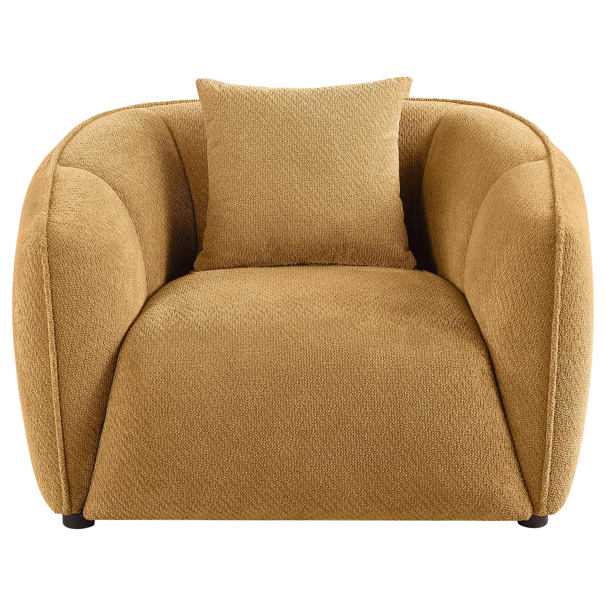 Aleisha Fabric Upholstered Accent Chair Mustard Yellow