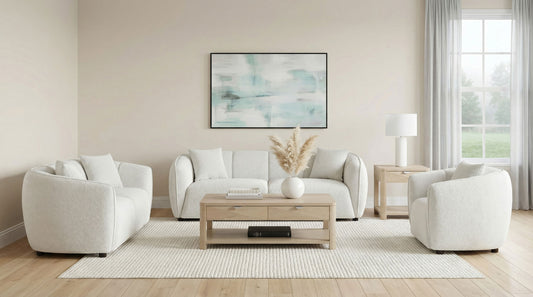 Aleisha 3-piece Fabric Upholstered Sofa Set Sand - The Sleep Loft - Online Mattress Showroom NYC