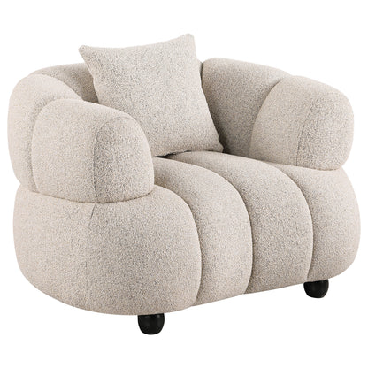Whitney Contemporary Channel Tufted Woven Fabric Upholstered Sofa Set