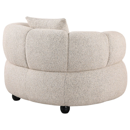 Whitney Contemporary Channel Tufted Woven Fabric Upholstered Accent Chair