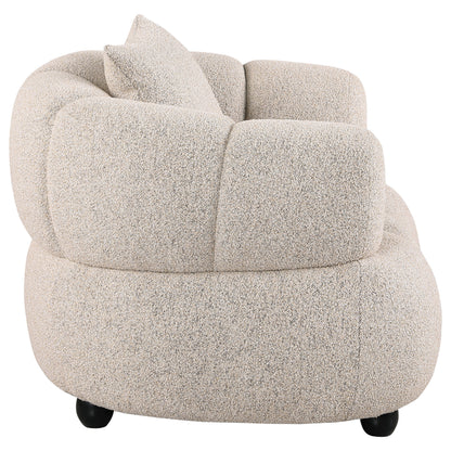 Whitney Contemporary Channel Tufted Woven Fabric Upholstered Accent Chair