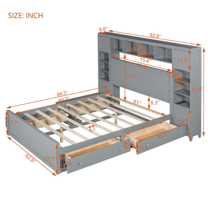 Bed With All In One Cabinet, Shelf And Sockets - The Sleep Loft - Online Mattress Showroom NYC