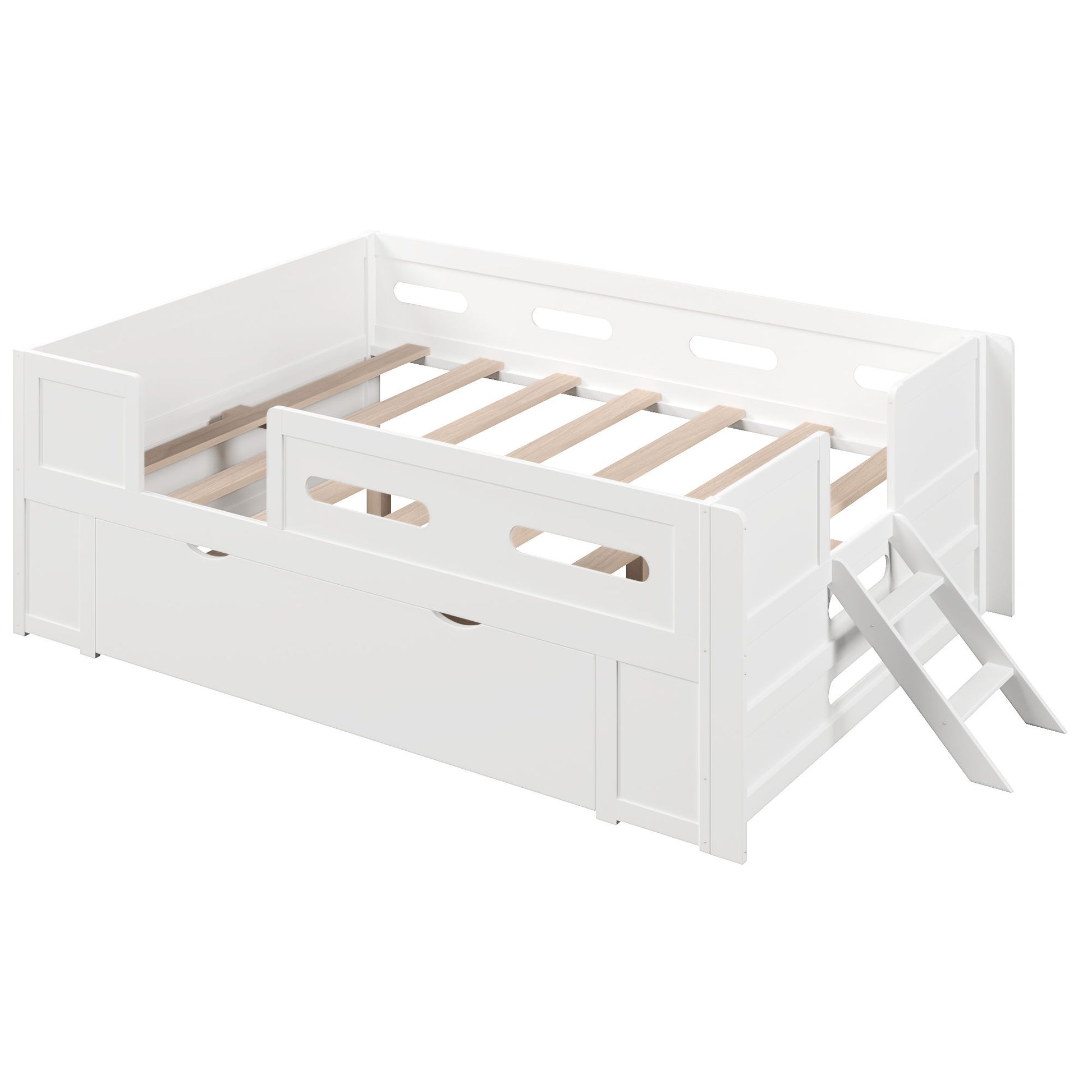 Platform Bed With Guardrail And Drawer - The Sleep Loft - Online Mattress Showroom NYC