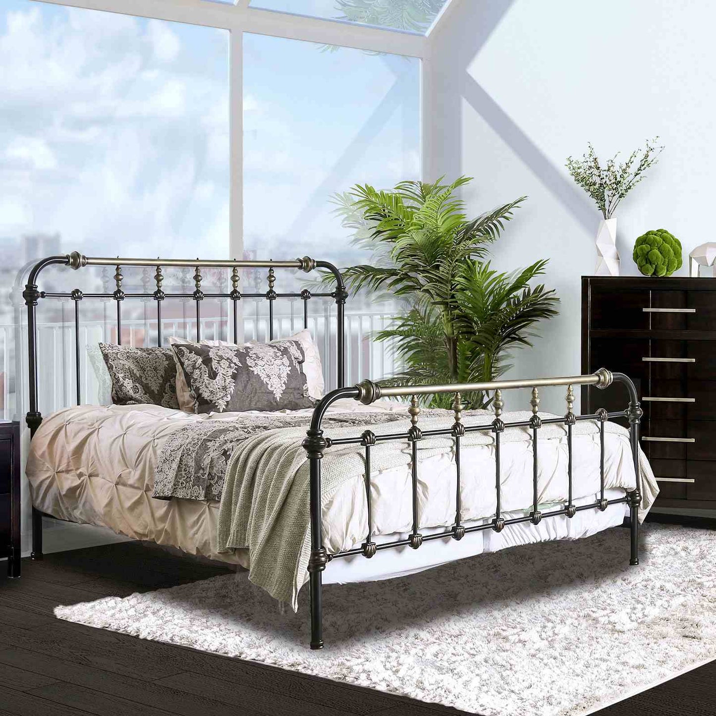 Transitional Style Bed With Accents - The Sleep Loft - Online Mattress Showroom NYC