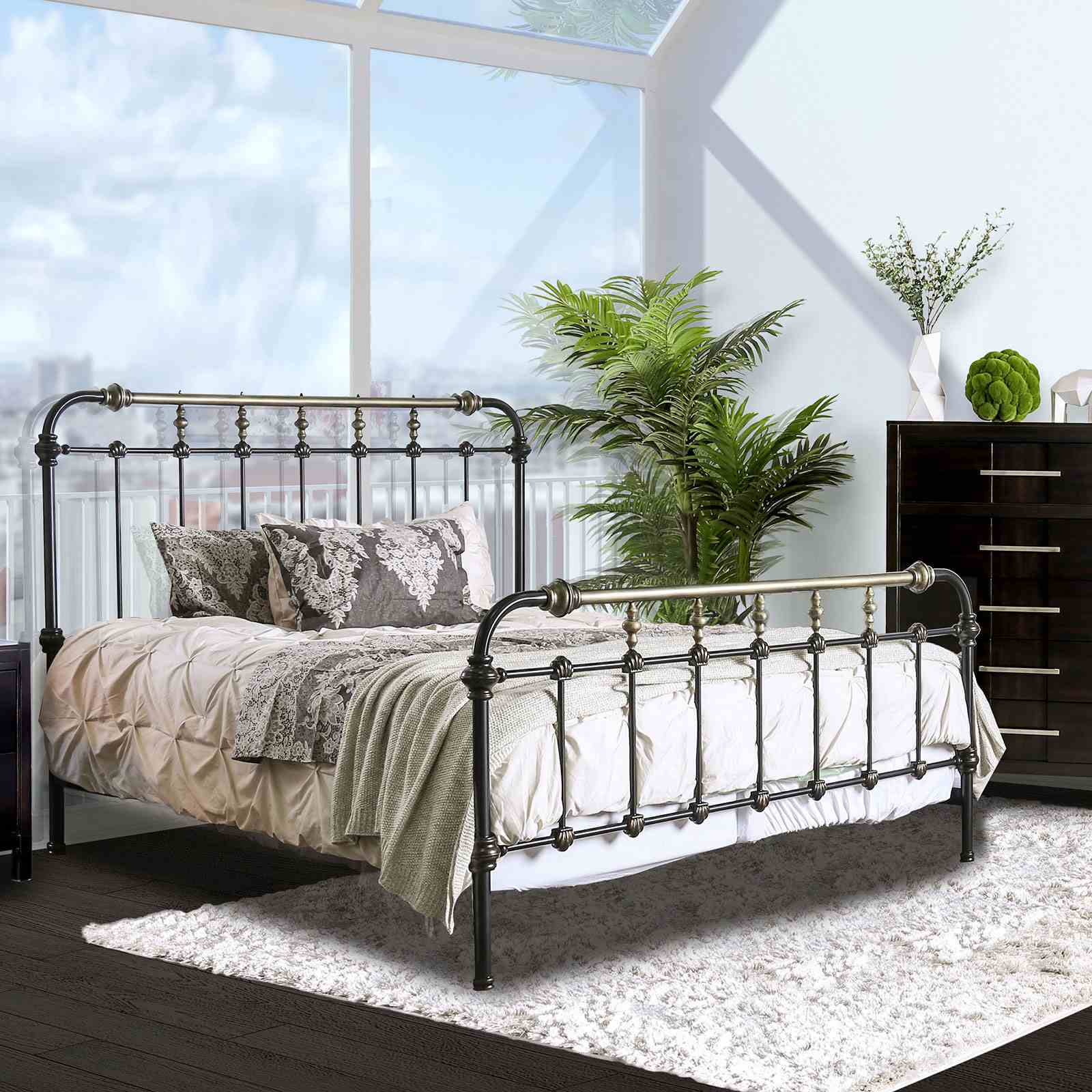Transitional Style Bed With Accents - The Sleep Loft - Online Mattress Showroom NYC