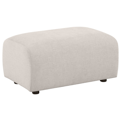 Burnett 4-piece Chenille Upholstered Sofa Set Ivory
