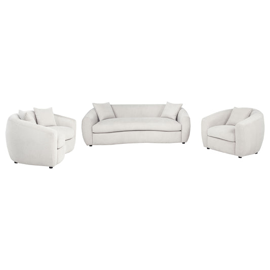 Isabella 3-piece Fabric Upholstered Sofa Set Sand - The Sleep Loft - Online Mattress Showroom NYC