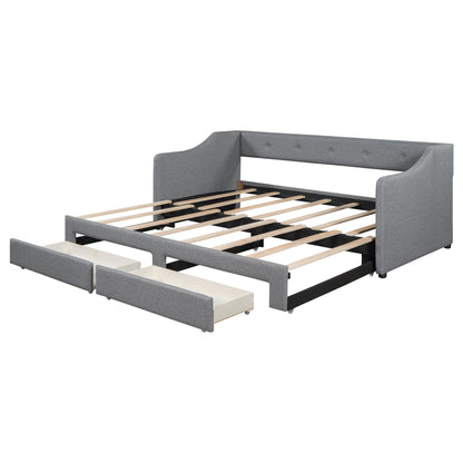 Upholstered Daybed With 2 Drawers - The Sleep Loft - Online Mattress Showroom NYC