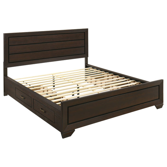 Kauffman - Queen Storage Panel Bed With Side Drawers - Dark Brown - The Sleep Loft - Online Mattress Showroom NYC