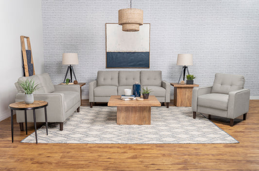 Bowen 3-piece Upholstered Track Arm Tufted Sofa Set Beige - The Sleep Loft - Online Mattress Showroom NYC