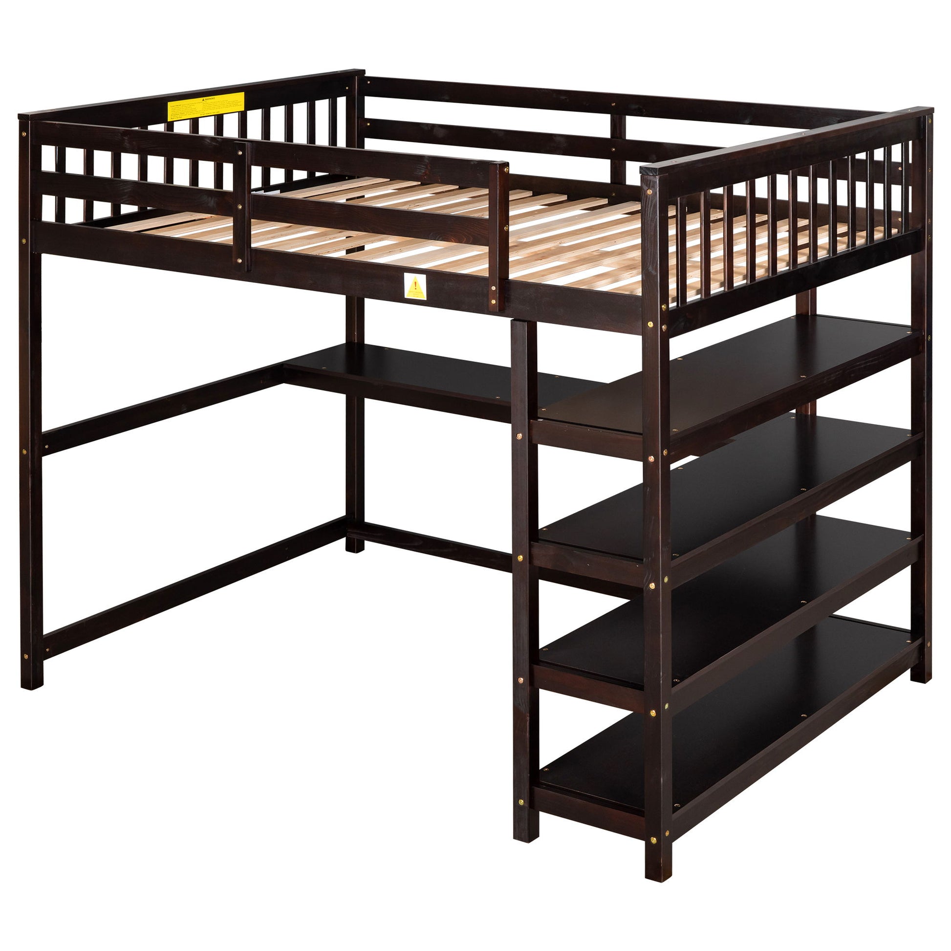 Loft Bed With Storage Shelves And Under Bed Desk - The Sleep Loft - Online Mattress Showroom NYC