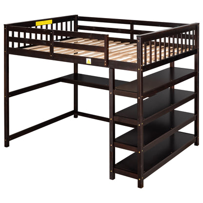 Loft Bed With Storage Shelves And Under Bed Desk - The Sleep Loft - Online Mattress Showroom NYC