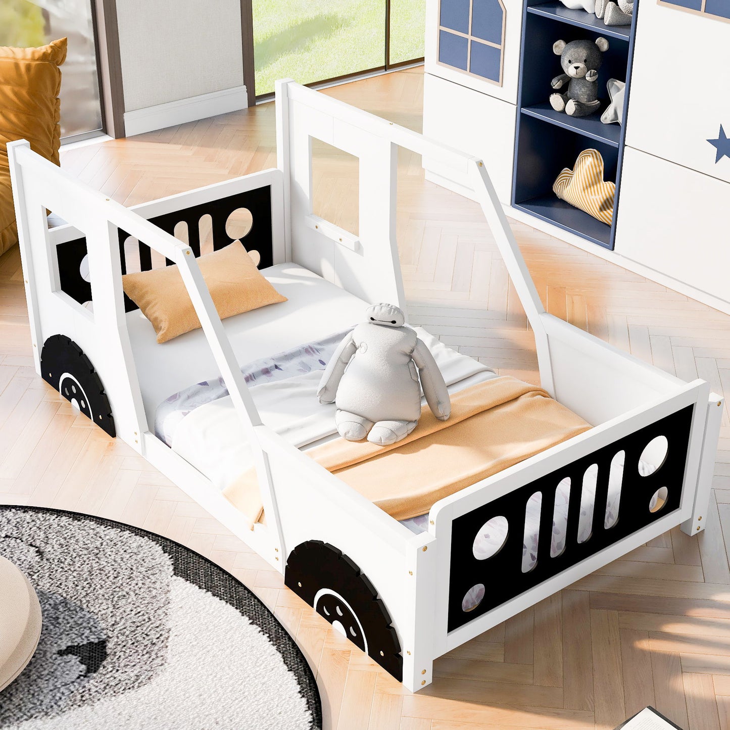 Classic Car Shaped Platform Bed With Wheels - The Sleep Loft - Online Mattress Showroom NYC
