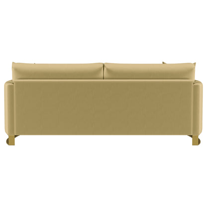 Corliss Upholstered Curved Track Arm Sofa Camel